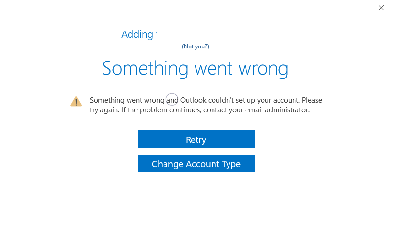 If you think that an error was made by something went wrong outlook